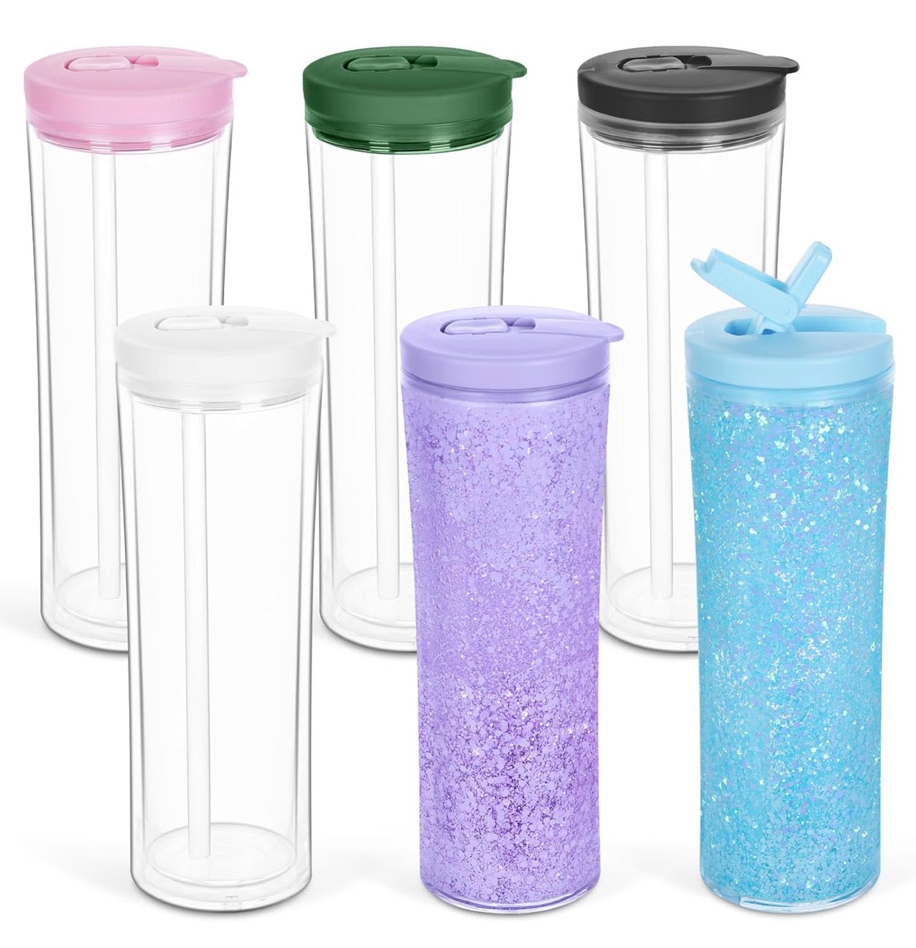 20oz Leak Proof Water Bottle - Acrylic Snowglobe