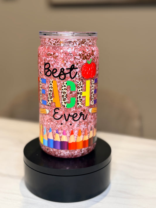 16oz Snow Globe Acrylic Tumblers