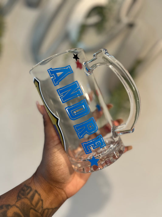 16oz Glass Beer Mugs